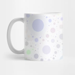 Light and Subtle Multicolored Pastel Bubbles Froth Vector Pattern Mug